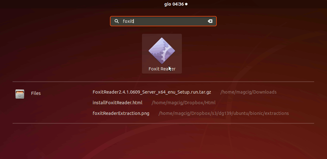How to Install Foxit Reader on Ubuntu 19.04 Disco - Launcher