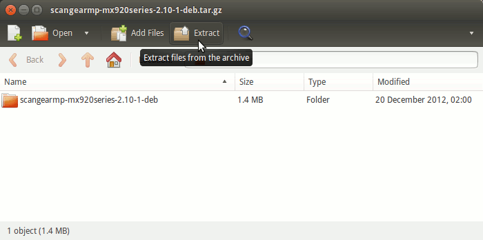 Ubuntu 19.04 Canon Scanner Install - Extract