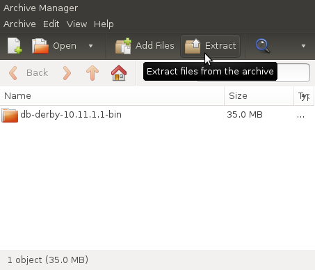 Installing Apache Derby on Ubuntu 14.04 Trusty LTS - extract