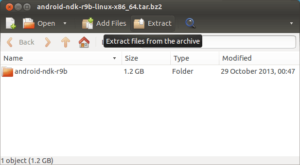 Install Android NDK on Ubuntu 12.04 Precise Linux - Extraction