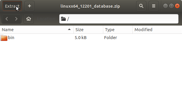 How to Install Oracle 12c R2 Database on Ubuntu 18.10 Cosmic 64-bit - Extraction