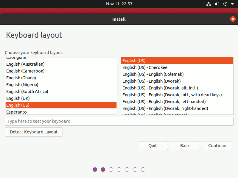 How to Install Ubuntu 20.04 Desktop on Parallels VM - Keyboard Layout