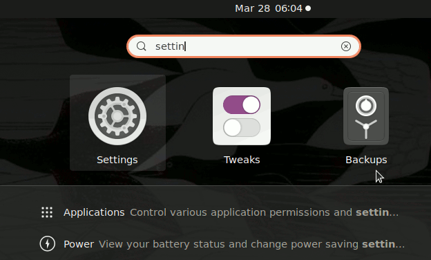 How to Add Printer Ubuntu 20.04 Desktop - Open Settings