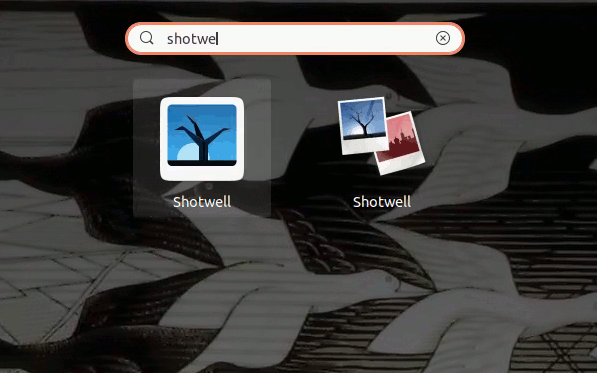 Installing Shotwell on Linux Mint 20 - Launcher