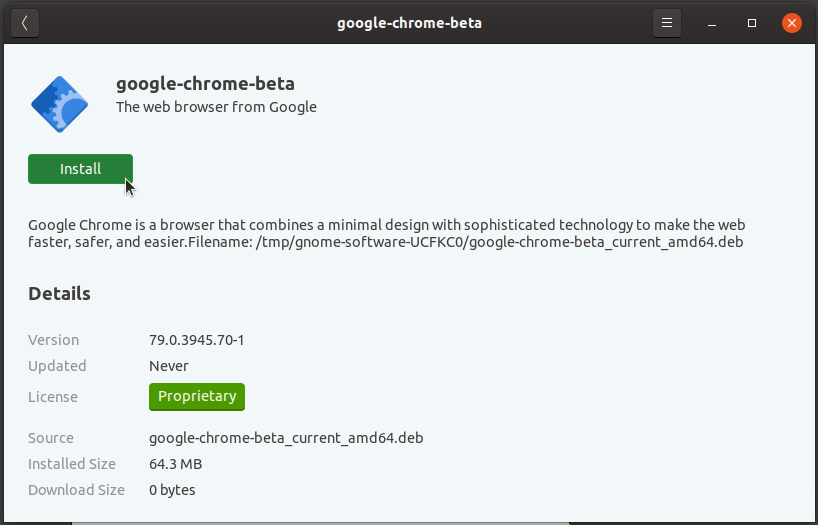 How to Install Chrome Beta in Ubuntu 18.04 Bionic LTS - Install