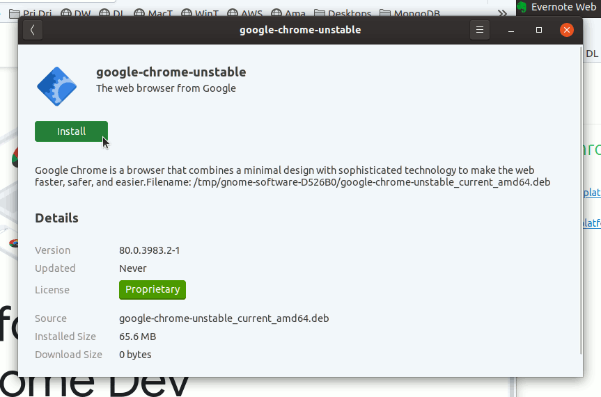 How to Install Chrome Dev in Ubuntu 20.04 Focal LTS - Install