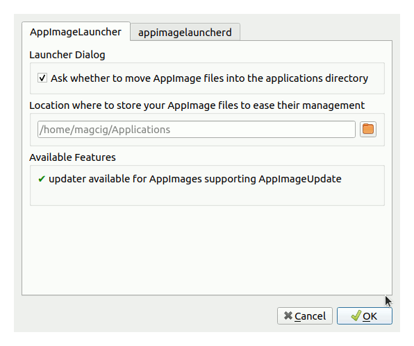 Step-by-step AppImageLauncher Installation in MX Linux 19 Guide - UI Settings