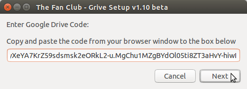 Quick-Start with Google Drive on Linux - Grive Setup paste code