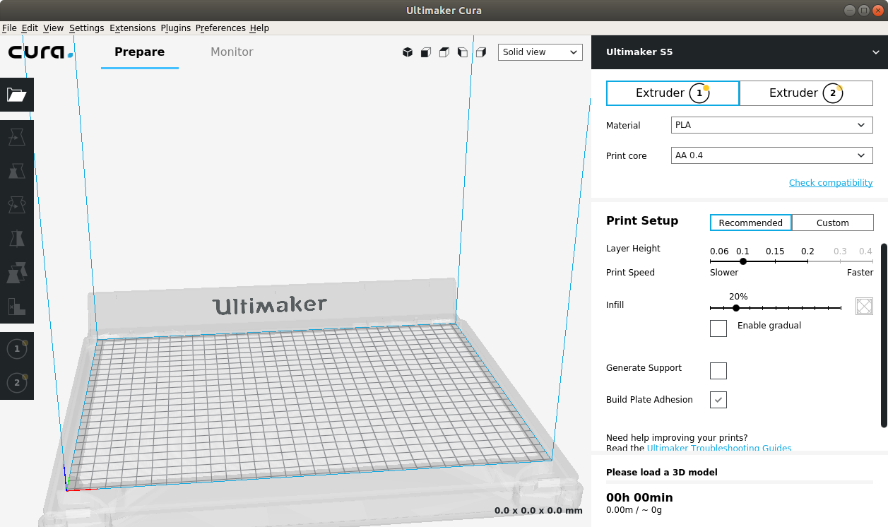 How to Install Best 3D Printing Software on GNU/Linux Desktops - Cura UI