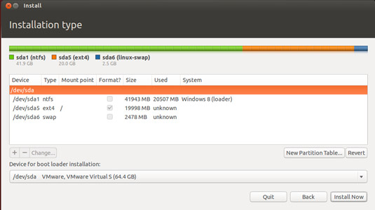 Installing Ubuntu 14.04 Trusty LTS on PC with Windows 7 - Install Now