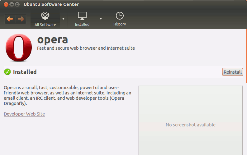 Opera Ubuntu Installing the Opera Web Browser - Done