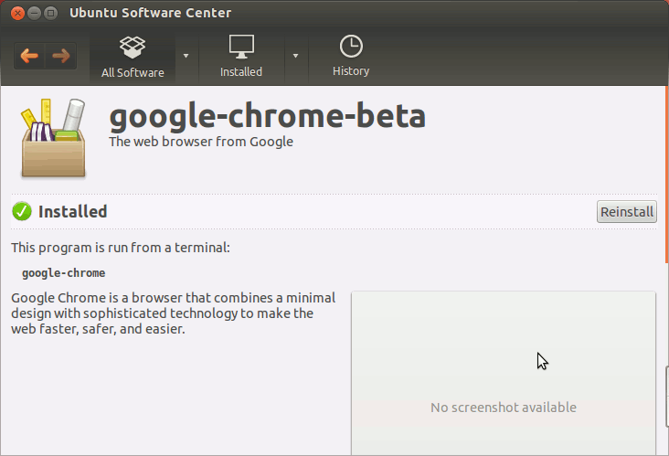 Install Google-Chrome Dev Ubuntu - Installed