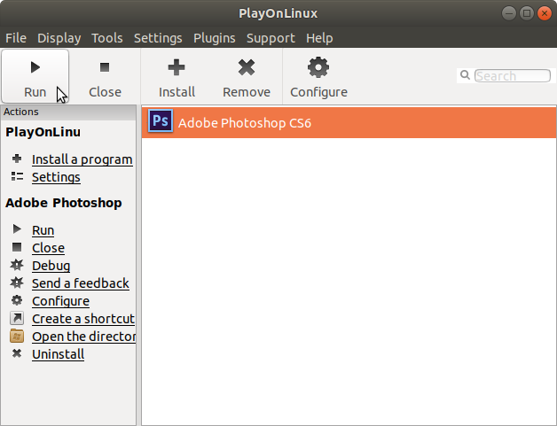 How to Install Photoshop CS6 with PlayOnLinux 4 on Xubuntu 18.04 Bionic - Launching
