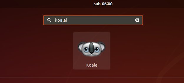 How to Install Koala in Fedora 34 - Launcher