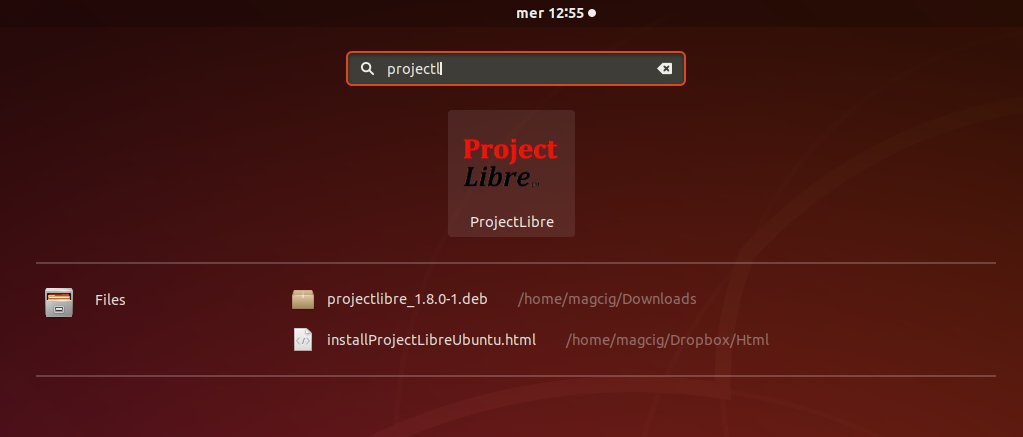 How to Install ProjectLibre in Fedora 36 - Launcher