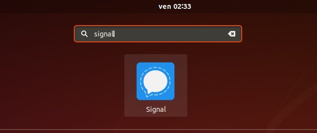 How to Install Signal App in Fedora 39 - Launcher