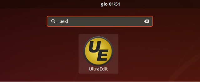 How to Install UltraEdit in Ubuntu 18.10 Cosmic - Launcher