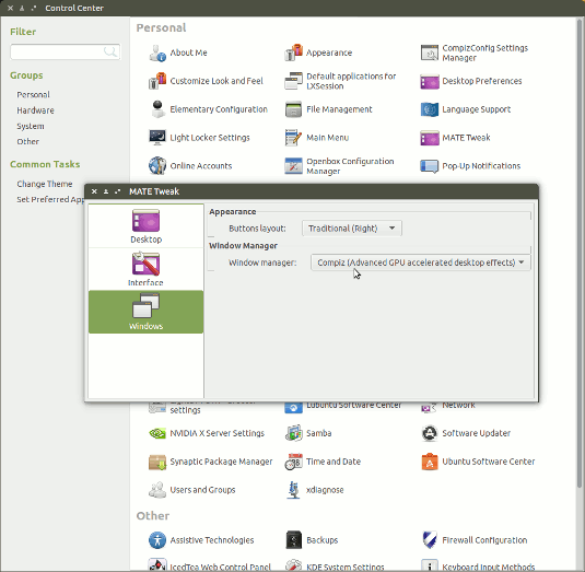 Running Ubuntu Unity with Compiz - Set Compiz as Window Manager