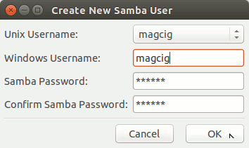 Ubuntu 14.04 Trusty File Samba Server Quick Start - Setting Credentials