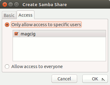 Ubuntu 14.04 Trusty File Samba Server Quick Start - Enabling Access