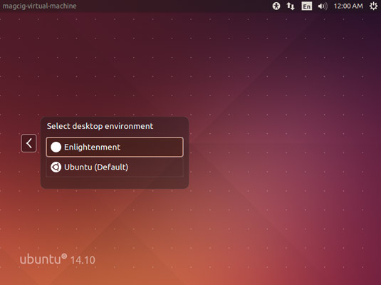 Enlightenment 0.19 Desktop Installation for Ubuntu 15.04 Vivid - Select Enlightenment