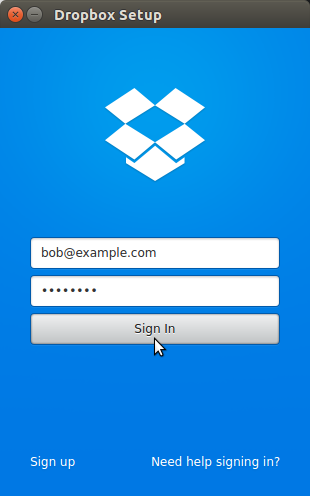 Quick-Start with DropBox on Linux - DropBox Account