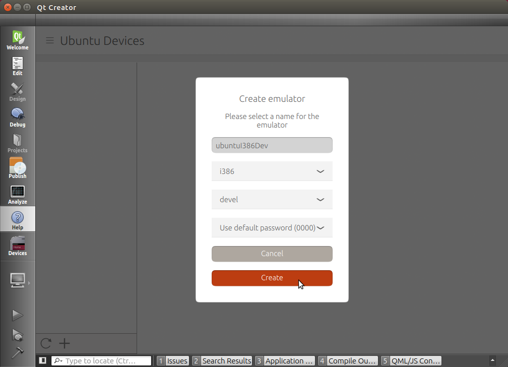 How to Quick Start with Ubuntu SDK App Development on Ubuntu 15.10 Wily - Ubuntu SDK QtCreator Making an Emulator