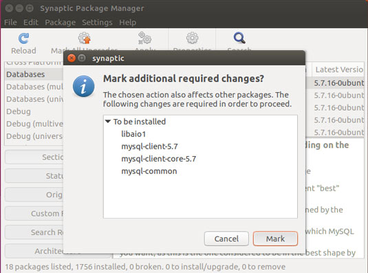 Synaptic Quick Start for Ubuntu 16.04 Xenial - confirmation