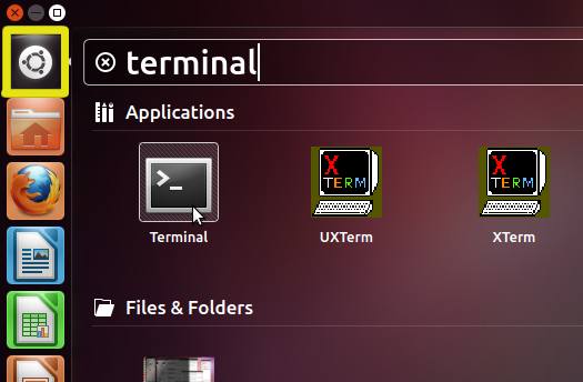 Ubuntu Linux12 Open Terminal