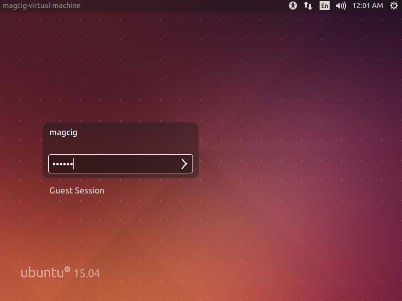 Install Ubuntu 15.04 Vivid on Top of Windows 7 - Ubuntu Linux 15.04 Vivid Desktop Login