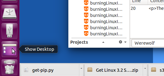 Linux Ubuntu 15.10 Wily Show Up Desktop - Ubuntu Show DesktopLauncher