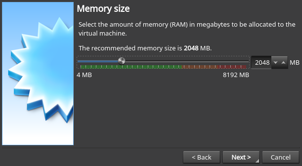 How to Create VirtualBox Virtual Machine from ISO - memory size