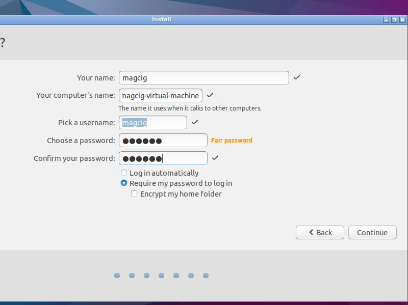Install Lubuntu 16.04 Xenial Desktop on VMware Fusion 8 Steps - User SetUp