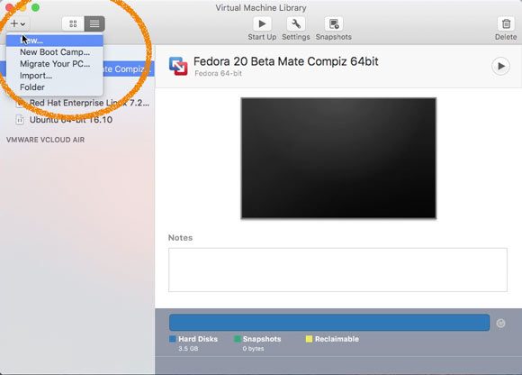 How to Create and Run a VMware Fusion Virtual Machine with Linux Live ISO - New VM