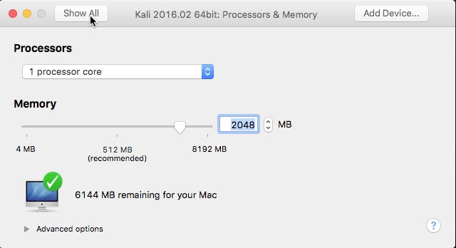 How to VMware Fusion 8 Create Virtual Machine from ISO - Setting Up Memory Size