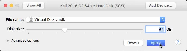 How to Create and Run a VMware Fusion Virtual Machine with Linux Live ISO - Setting Up Hard Disk Size