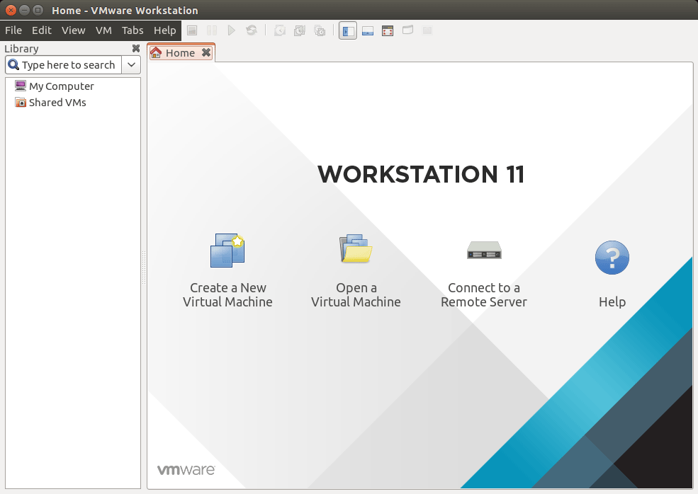 Linux Ubuntu VMware Workstation 11 GUI