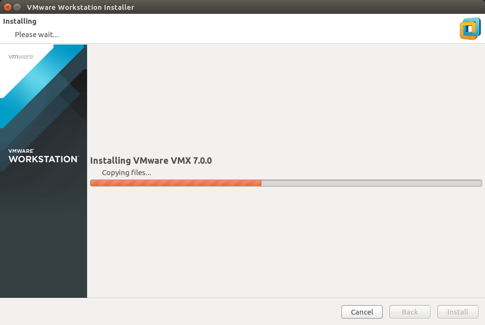 Linux Xubuntu 15.04 Vivid VMware Workstation 11 Installation - Installing