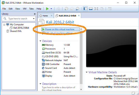VMware Workstation 12 Create Virtual Machine from ISO - Running