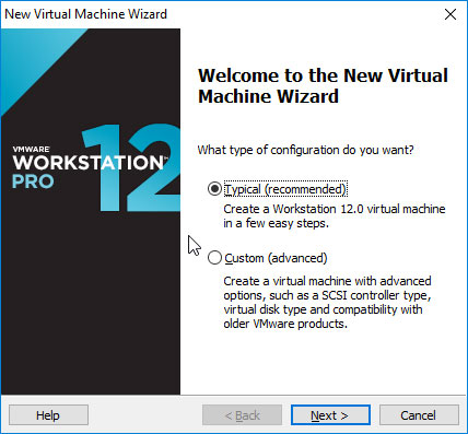 VMware Workstation 12 Create Virtual Machine from ISO - VM Typical SetUp