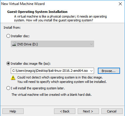 VMware Workstation 12 Create Virtual Machine from ISO - Load Ubuntu 16.04 Xenial ISO