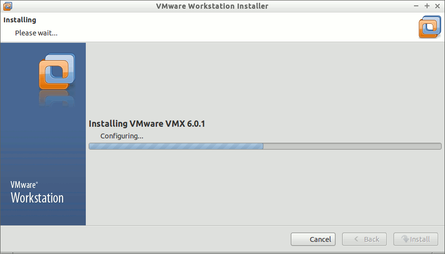 Install VMware Workstation 10 on Linux Mint 13 Maya - Installing