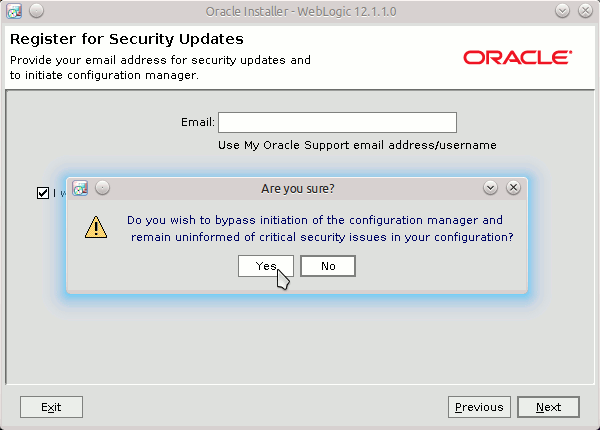 Install Oracle-BEA WebLogic 12c on openSUSE 64-bit - 3 Security Updates