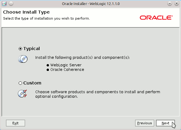 Install Oracle-BEA WebLogic 12c on Ubuntu 24.04 Noble LTS 64-bit - 5 Choose Installation Type