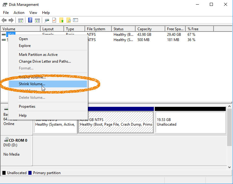 How to Easy Shrink / Resize a Windows 8 Ntfs Partition with Disk Tool - Shrinking