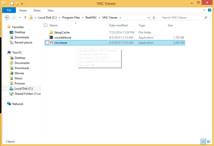 Windows 8 Desktop Sharing with Linux - Windows 8 Run RealVNC Viewer