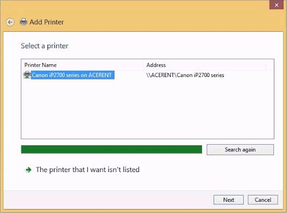 Discovered printer