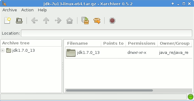 Linux Lxde/Xfce JDK Extraction