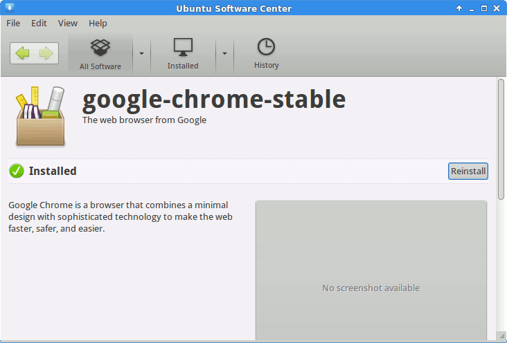 Xubuntu Chrome Installed