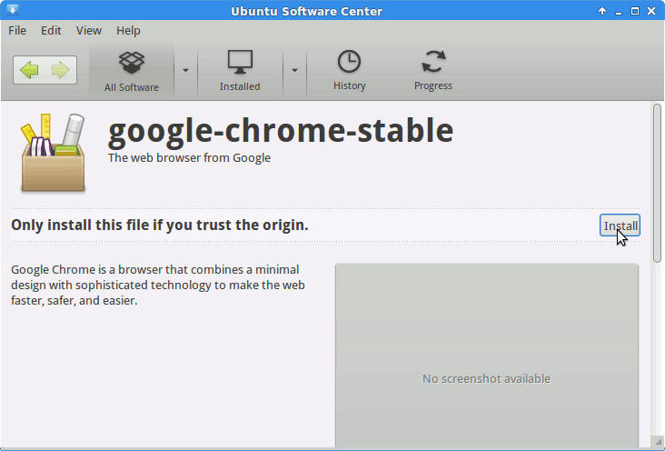 Xubuntu Install Chrome by Ubuntu Software Center